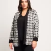 Giacca lunga bouclé con paillettes