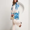 Giacca lunga fantasia con tasche