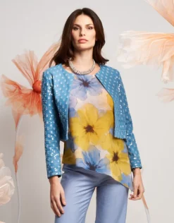 Giacchino in jeans con paillettes