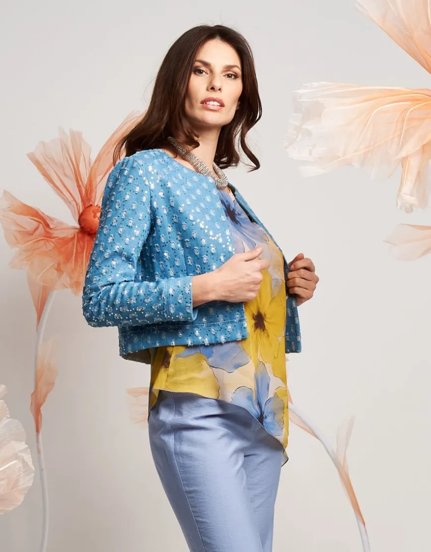 Giacchino in jeans con paillettes