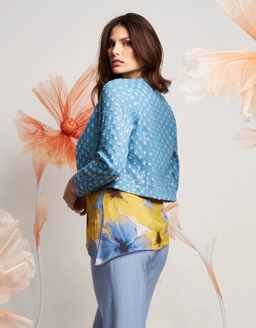 Giacchino in jeans con paillettes