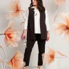 Gilet lungo fantasia gessato