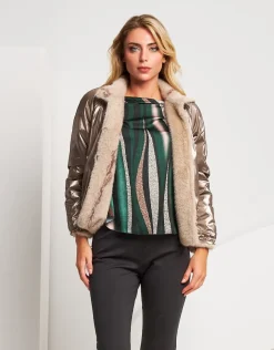 Giubbino double face beige