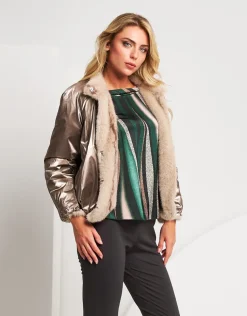 Giubbino double face beige