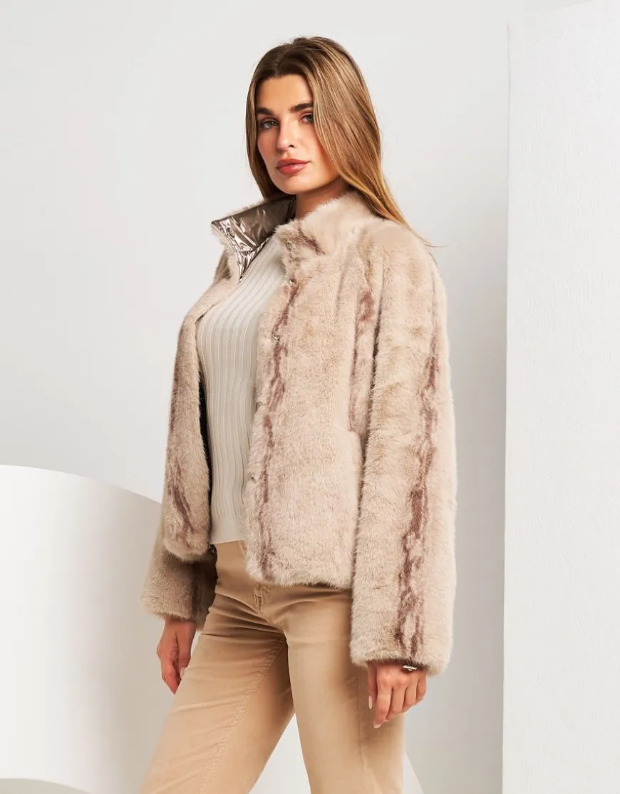 Giubbino double face beige