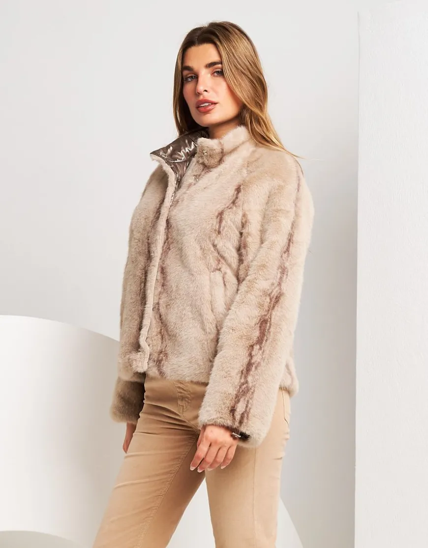Giubbino double face beige