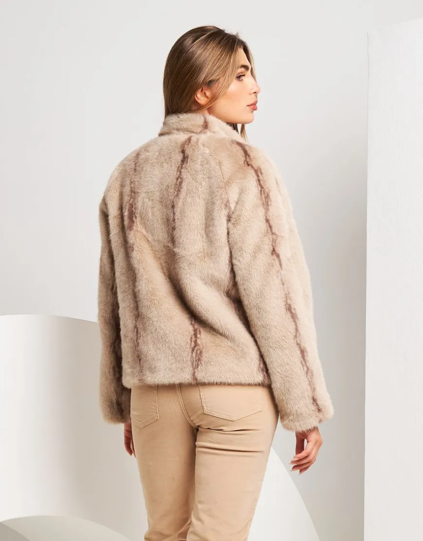 Giubbino double face beige