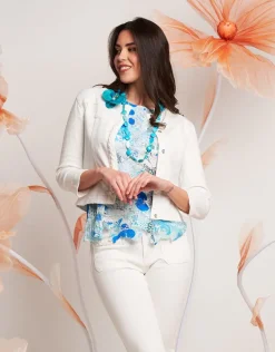 Giubbino in cotone con perle