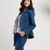 Giubbino in jeans con baschina