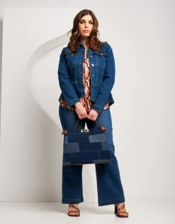 Giubbino in jeans con baschina