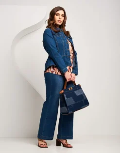 Giubbino in jeans con baschina