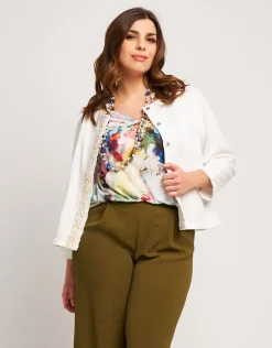 Giubbino in jeans con bordure
