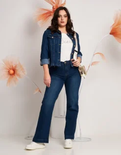 Giubbino in jeans con colletto e taschini