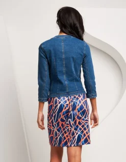 Giubbino in jeans con treccia