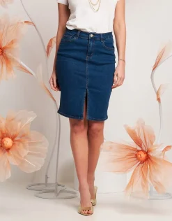 Gonna in jeans con spacco