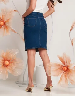 Gonna in jeans con spacco