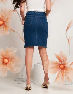 Gonna in jeans con spacco