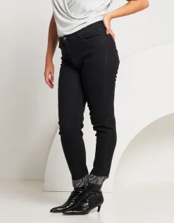 Jeans skinny con dettaglio animalier