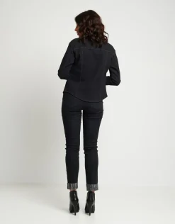 Jeans skinny con dettaglio animalier