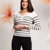 Maglia a coste con chiusura ad anelli