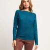 Maglia a coste con maniche a pipistrello