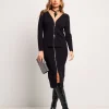 Maglia a coste con zip