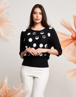 Maglia a pipistrello con paillettes