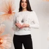 Maglia a pipistrello con strass