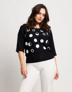 Maglia a pipistrello con paillettes