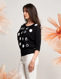 Maglia a pipistrello con paillettes