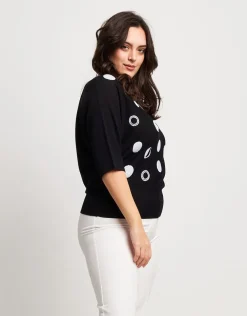 Maglia a pipistrello con paillettes