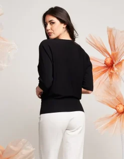 Maglia a pipistrello con paillettes