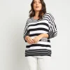 Maglia a righe con bottoni e tasche