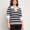 Maglia a righe con colletto