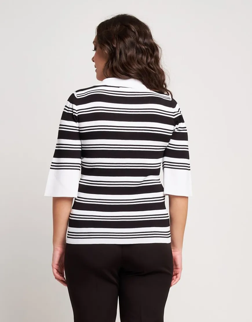 Maglia a righe con colletto