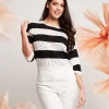 Maglia a righe con dettagli