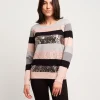 Maglia a righe con paillettes