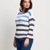Maglia a scatola righe lurex