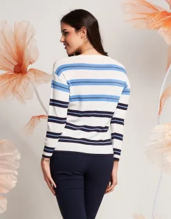 Maglia a scatola righe lurex