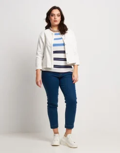 Maglia a scatola righe lurex