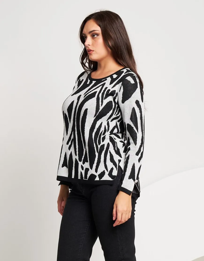 Maglia bicolore con bottoni ai polsi