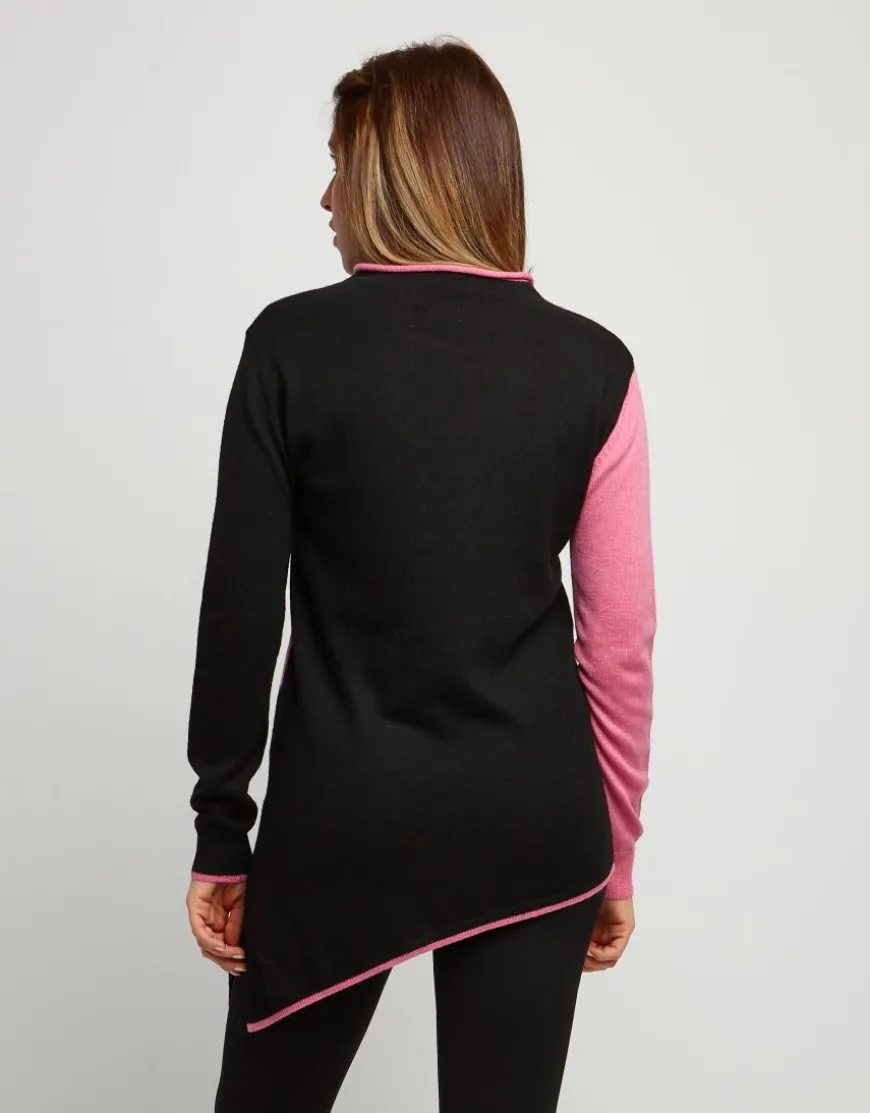 Maglia bicolore in lana