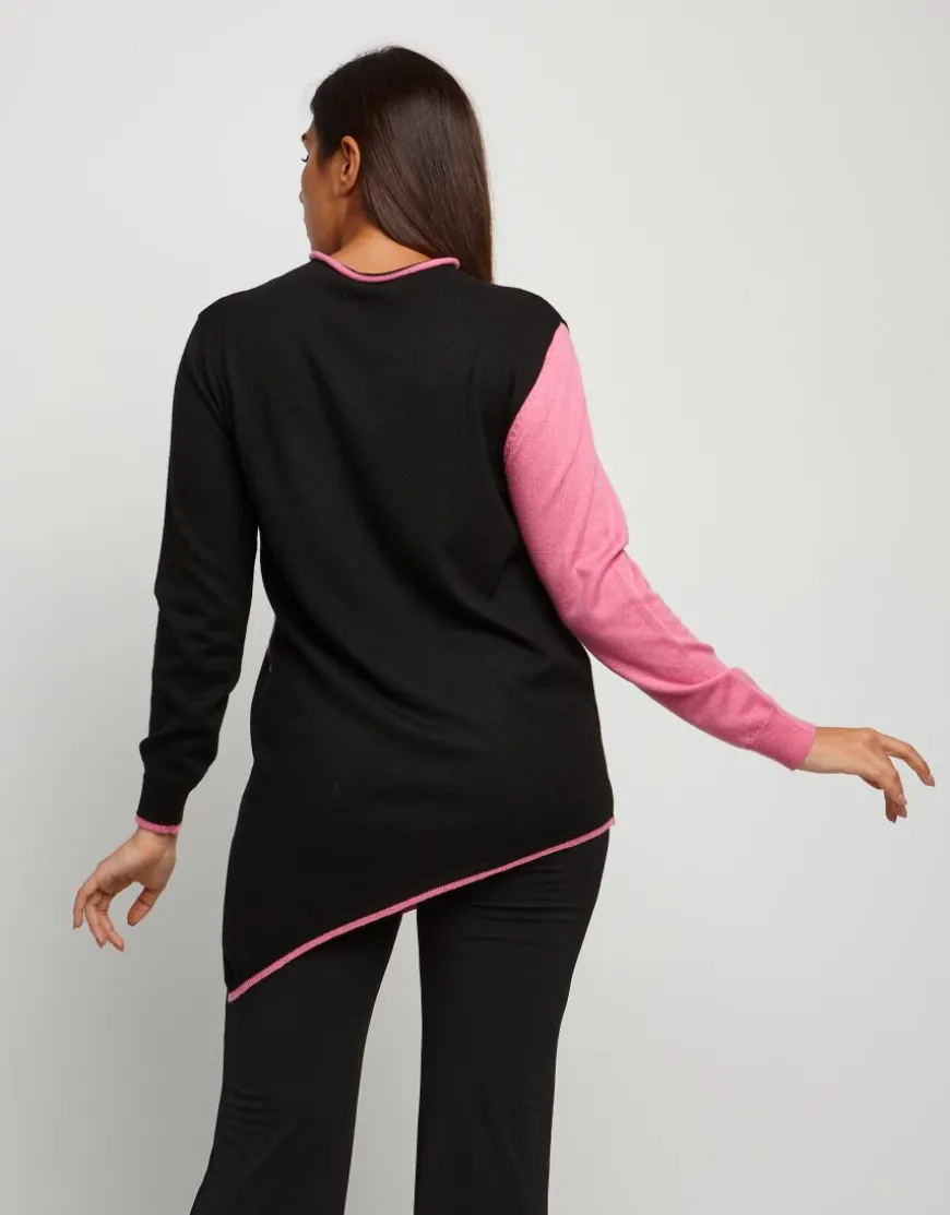 Maglia bicolore in lana
