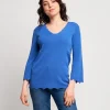 Maglia con bordi ondulati
