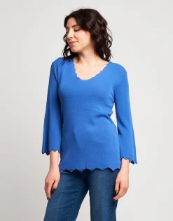 Maglia con bordi ondulati