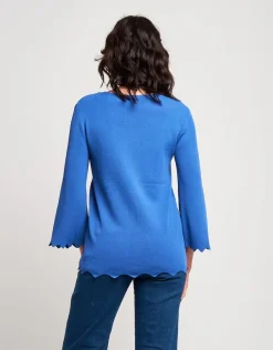 Maglia con bordi ondulati