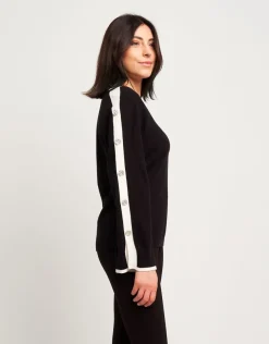 Maglia con bottoni argento