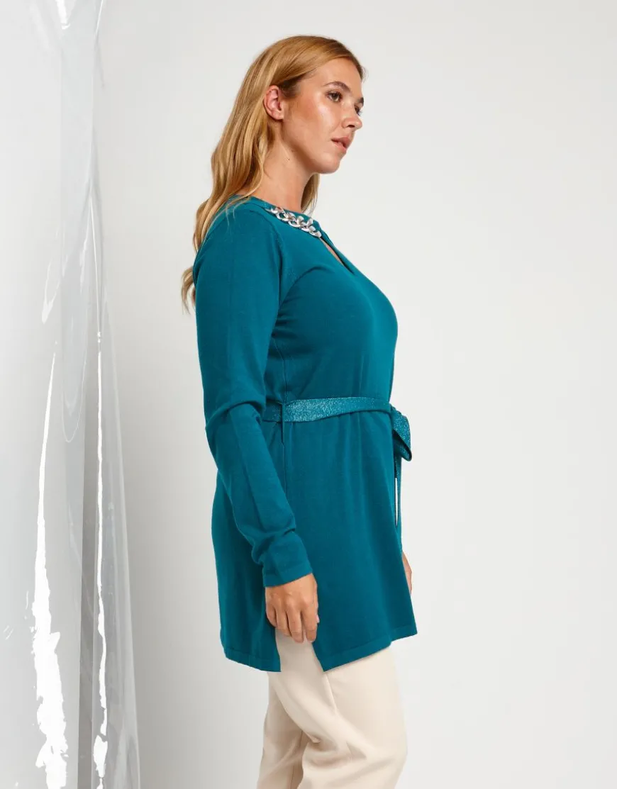 Maglia con cinturina e catena