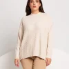 Maglia con coste e fondo stondato