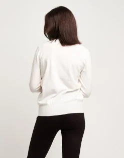 Maglia con dettaglio ricamato in pietre